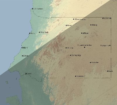 Map of the eclipse path across Equatorial Guinea on 01/26/2400