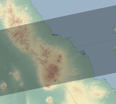 Map of the eclipse path across Eritrea on 07/22/2400