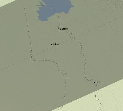 Map of the eclipse path across Cameroon on 05/21/2403