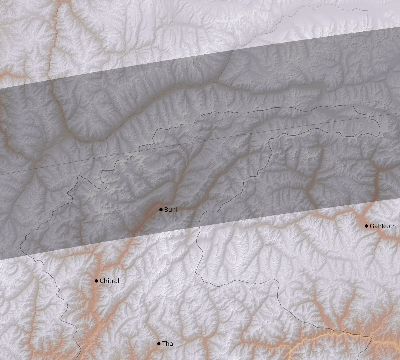 Map of the eclipse path across Pakistan on 05/21/2403