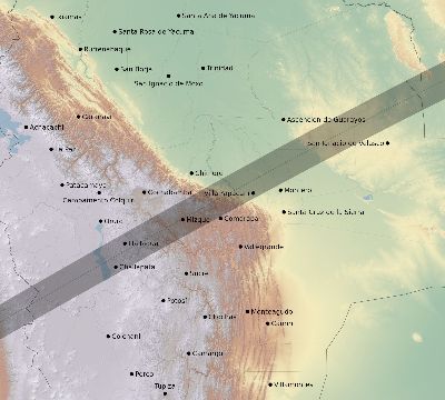 Map of the eclipse path across Bolivia on 05/09/2404