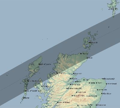 Map of the eclipse path across United Kingdom on 03/20/2406