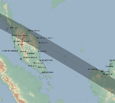 Map of the eclipse path across Malaysia on 09/02/2407