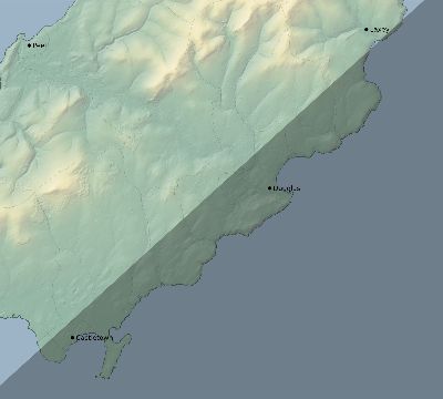 Map of the eclipse path across Isle of Man on 01/05/2410