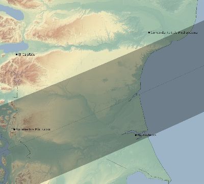 Map of the eclipse path across Argentina on 12/16/2411