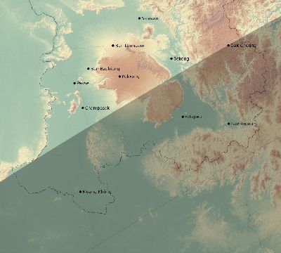 Map of the eclipse path across Laos on 04/20/2414