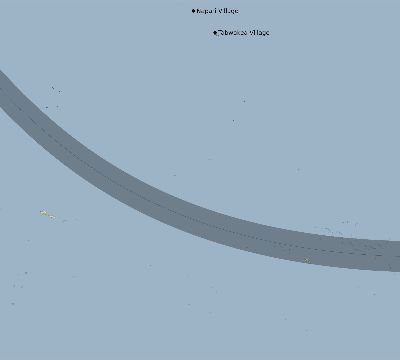 Map of the eclipse path across Kiribati on 10/14/2414