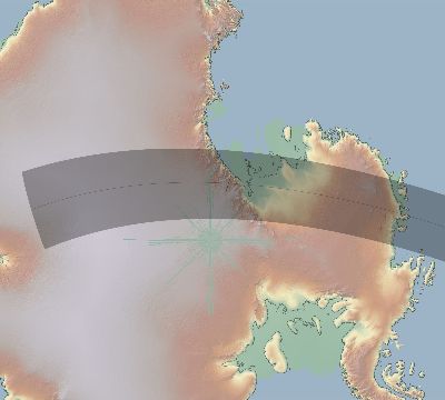 Map of the eclipse path across Antarctica on 02/17/2417