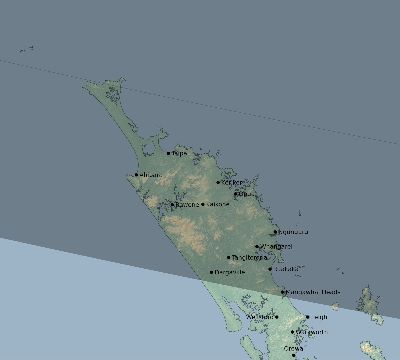 Map of the eclipse path across New Zealand on 02/06/2418