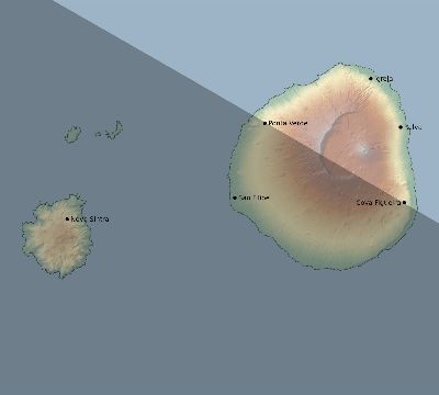Map of the eclipse path across Cape Verde on 08/02/2418