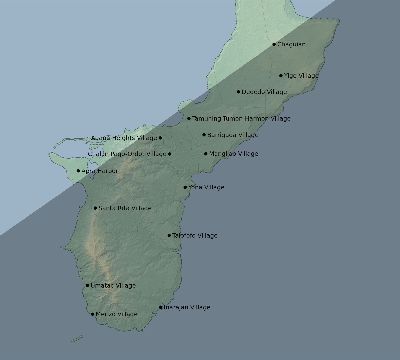 Map of the eclipse path across Guam on 01/26/2419
