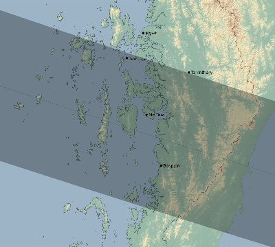 Map of the eclipse path across Myanmar on 01/26/2419