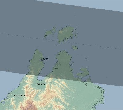Map of the eclipse path across Malaysia on 01/26/2419
