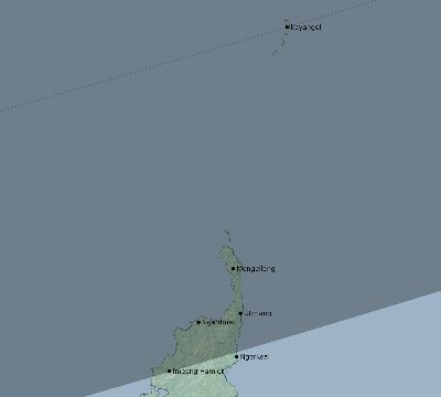 Map of the eclipse path across Palau on 01/26/2419