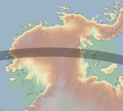 Map of the eclipse path across Antarctica on 12/05/2420
