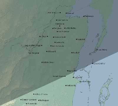 Map of the eclipse path across Belize on 05/31/2421
