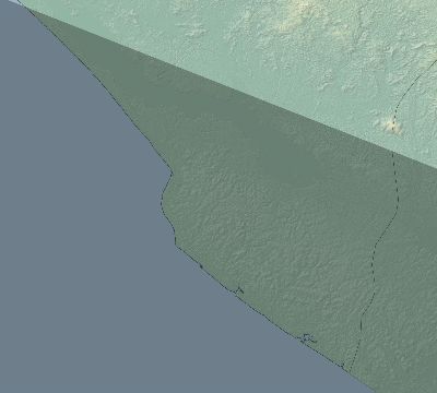 Map of the eclipse path across Gabon on 11/25/2421