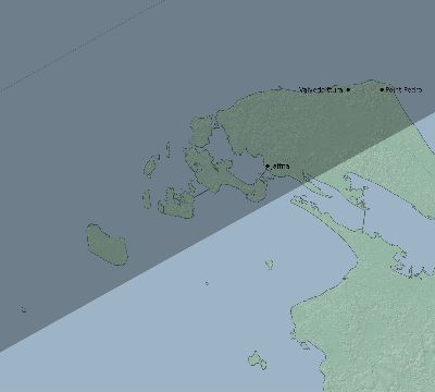 Map of the eclipse path across Sri Lanka on 03/20/2425