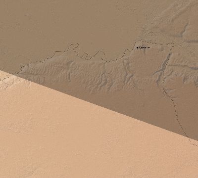 Map of the eclipse path across Botswana on 09/12/2425