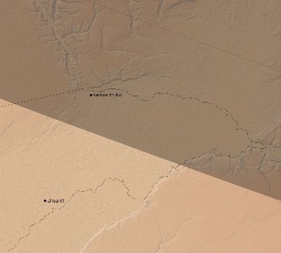 Map of the eclipse path across Namibia on 09/12/2425