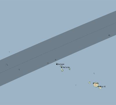 Map of the eclipse path across French Polynesia on 07/13/2428