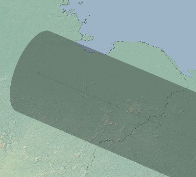 Map of the eclipse path across Venezuela on 01/05/2429