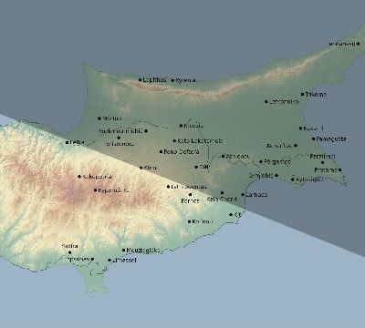 Map of the eclipse path across Cyprus on 10/24/2432