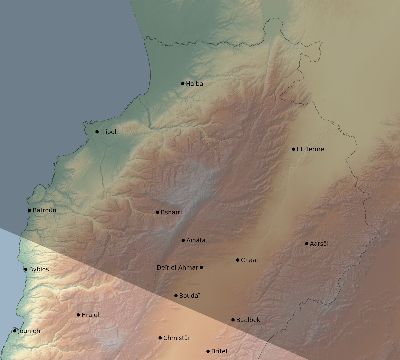 Map of the eclipse path across Lebanon on 10/24/2432