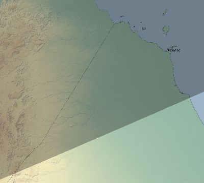 Map of the eclipse path across Somalia on 04/20/2433
