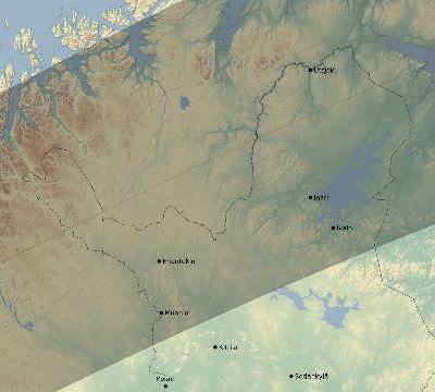 Map of the eclipse path across Finland on 08/24/2435