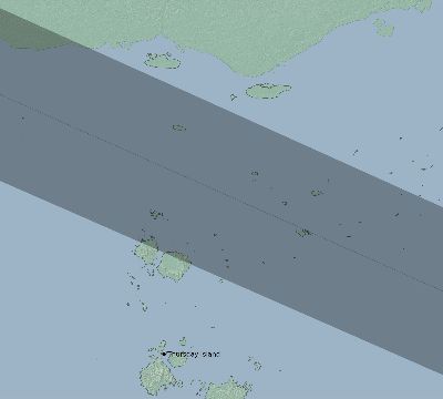 Map of the eclipse path across Australia on 05/31/2440
