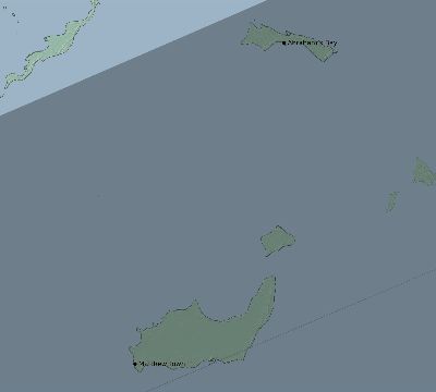 Map of the eclipse path across Bahamas on 11/25/2440