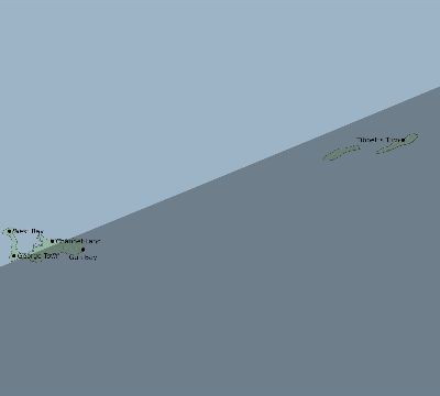 Map of the eclipse path across Cayman Islands on 11/25/2440