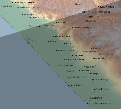 Map of the eclipse path across Mexico on 11/25/2440