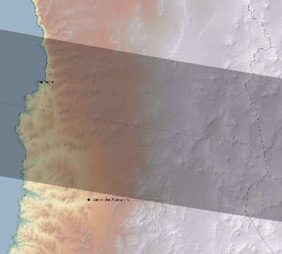 Map of the eclipse path across Chile on 09/24/2443