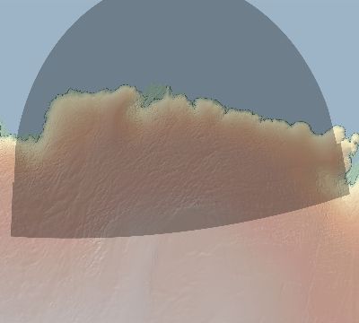 Map of the eclipse path across Antarctica on 06/01/2459