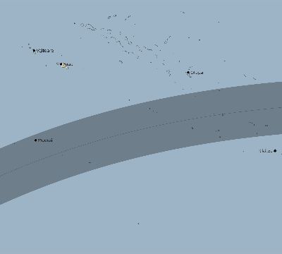 Map of the eclipse path across French Polynesia on 03/31/2462