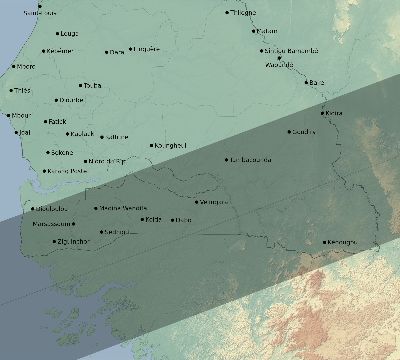 Map of the eclipse path across Senegal on 07/23/2465