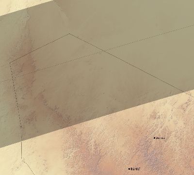 Map of the eclipse path across Chad on 07/23/2465