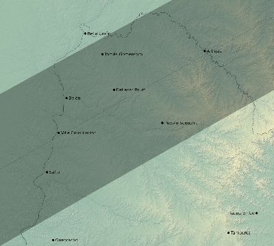 Map of the eclipse path across Uruguay on 01/17/2466