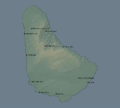 Map of the eclipse path across Barbados on 03/10/2472