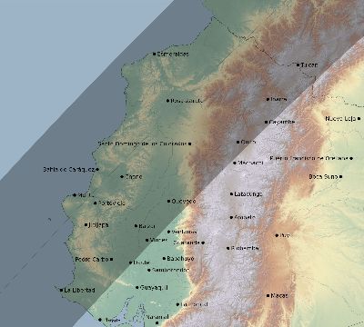 Map of the eclipse path across Ecuador on 03/10/2472