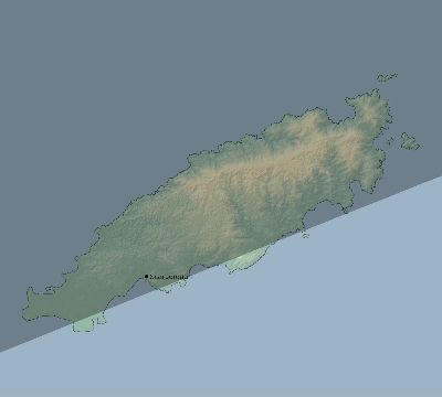 Map of the eclipse path across Trinidad and Tobago on 03/10/2472