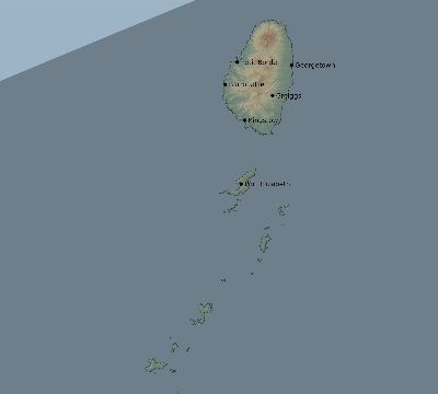 Map of the eclipse path across Saint Vincent and the Grenadines on 03/10/2472