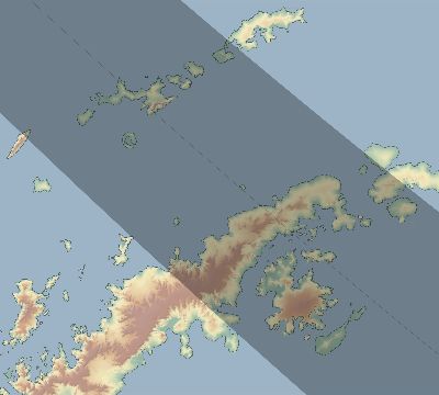 Map of the eclipse path across Antarctica on 08/24/2473