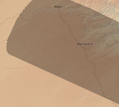 Map of the eclipse path across Botswana on 12/28/2475
