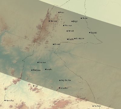 Map of the eclipse path across Cameroon on 12/16/2476