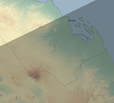 Map of the eclipse path across Eritrea on 12/16/2476
