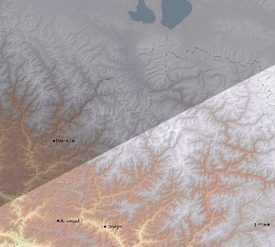 Map of the eclipse path across Nepal on 12/16/2476