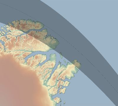 Map of the eclipse path across Greenland on 05/03/2478